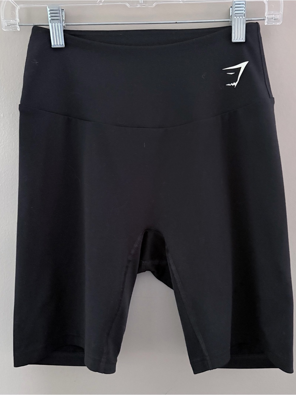 Gymshark Black High Waisted Training Crossover V-Back Bike Shorts